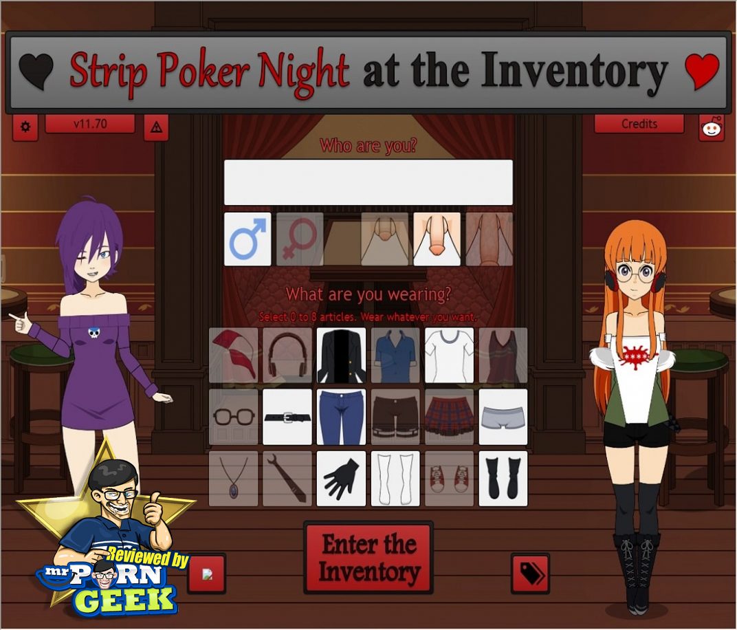 Strip poker game