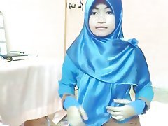 Indonesian satin hijab